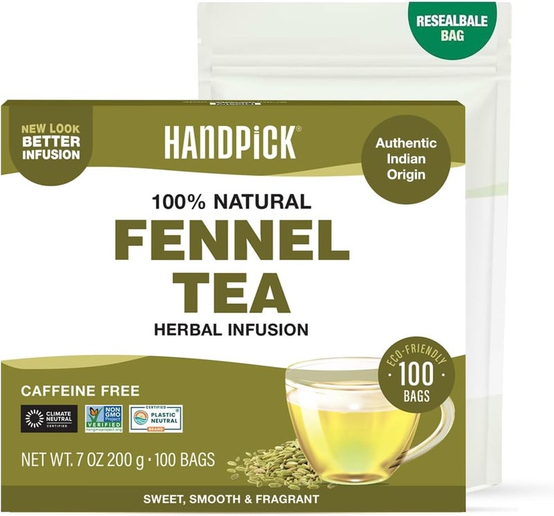 HANDPICK 100% Natural Fennel Tea Bags - Image 1